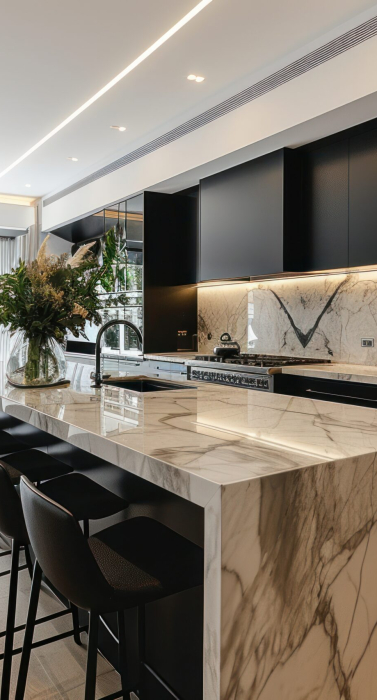 https://s.mj.run/jNR0JHUPPXs Luxury open plan black kitchen with calcutta marble benchtop --ar 3:2 --stylize 750 --v 6 Job ID: 6c1d946c-ab74-4d4c-9d90-dd07805bca69